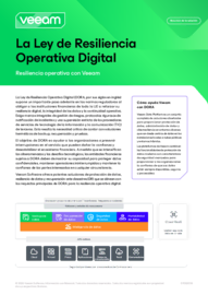 La Ley de Resiliencia Operativa Digital: Resiliencia operativa con Veeam