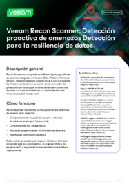 Veeam Recon Scanner: Detección proactiva de amenazas Detección para la resiliencia de datos