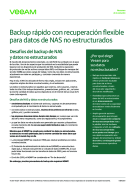 Resumen de la solución de NAS para datos no estructurados de Veeam Backup & Replication