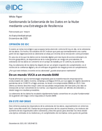 Gestionar la soberanía de datos en la era de la nube con un enfoque centrado en la resiliencia