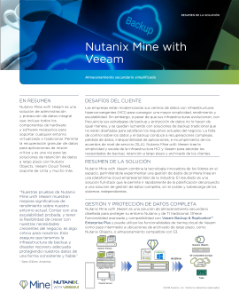 Nutanix Mine with Veeam - Resumen de solución