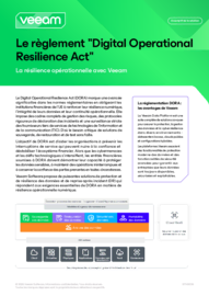 Le règlement "Digital Operational Resilience Act" : Résilience opérationnelle avec Veeam