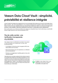 Veeam Data Cloud Vault : simplicité, prévisibilité et résilience intégrée