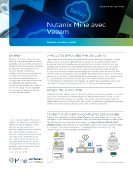 Nutanix Mine avec Veeam