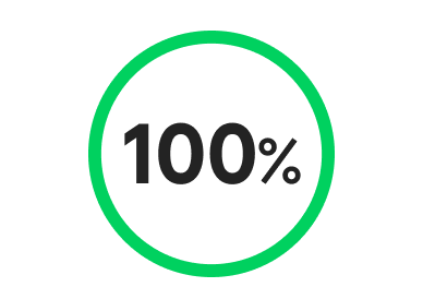 100 circular stat green
