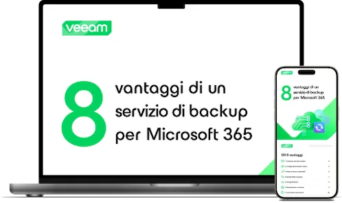 Copertina dell'e-book 8 vantaggi di un servizio di backup per Microsoft 365