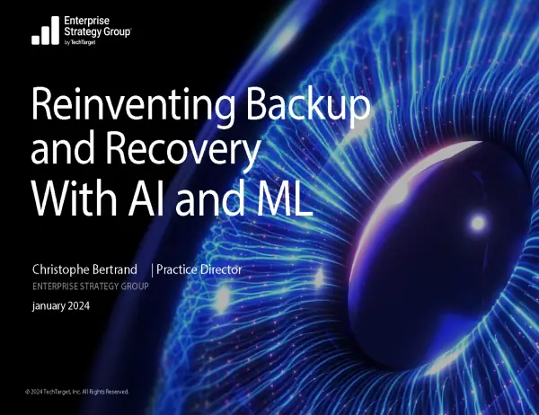 Reinventing Backup and Recovery With AI and ML - white paper cover