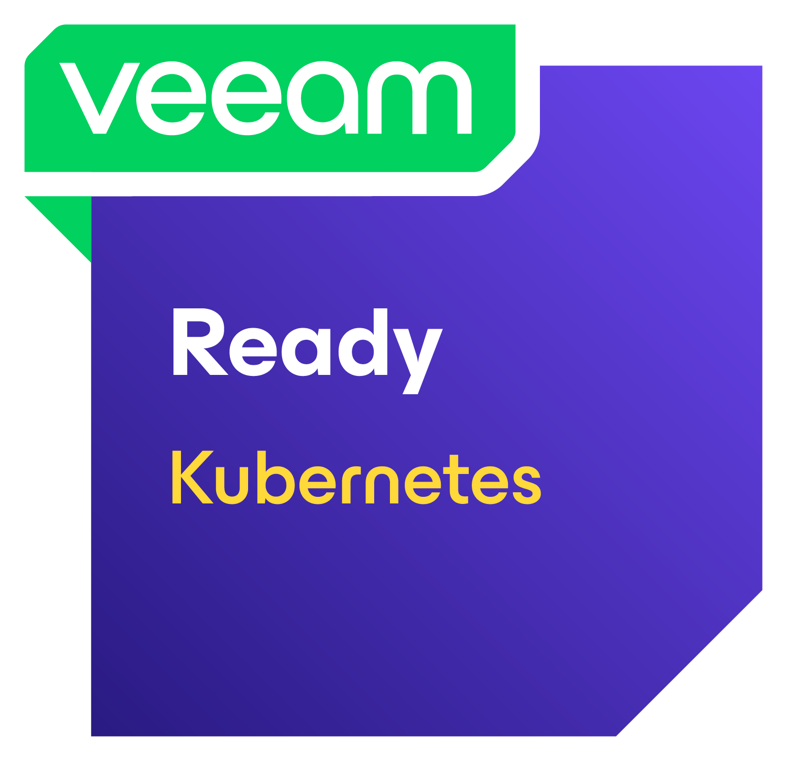 Veeam Ready Kubernetes logo with blue background