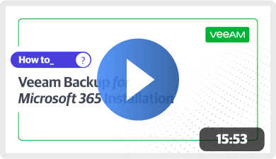 Vídeo de instalación de Veeam Backup for Microsoft 365