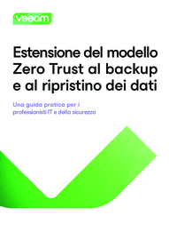 Estensione del modello Zero Trust al backup e al ripristino dei dati