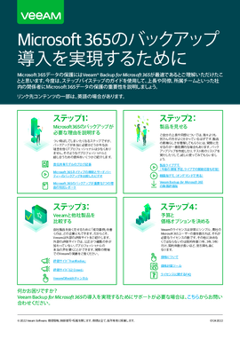 Office 365のバックアップ導入を実現するために