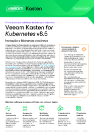 O que há de novo: Veeam Kasten for Kubernetes v8.5