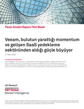 Pazar Analizi Raporu: Veeam, bulutun yarattığı momentum ve gelişen SaaS yedekleme sektöründen aldığı güçle büyüyor