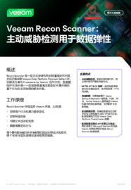 Veeam Recon Scanner： 主动威胁检测用于数据弹性