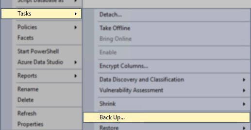 tasks backup