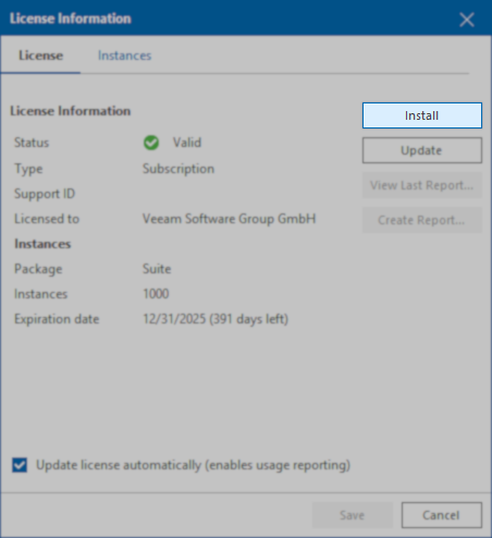 Install License
