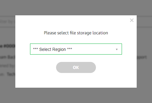 Prompt for Region
