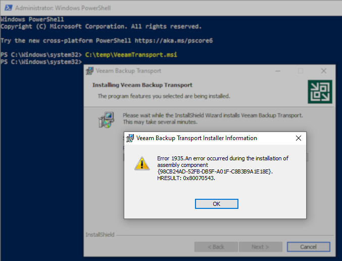 Manual install error