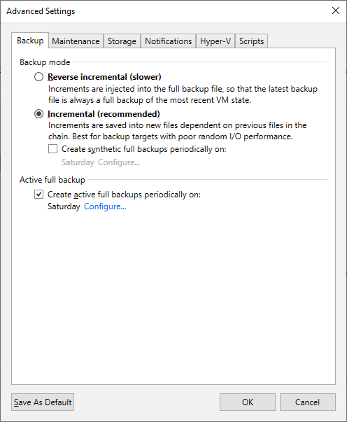 Backup Backup Tab