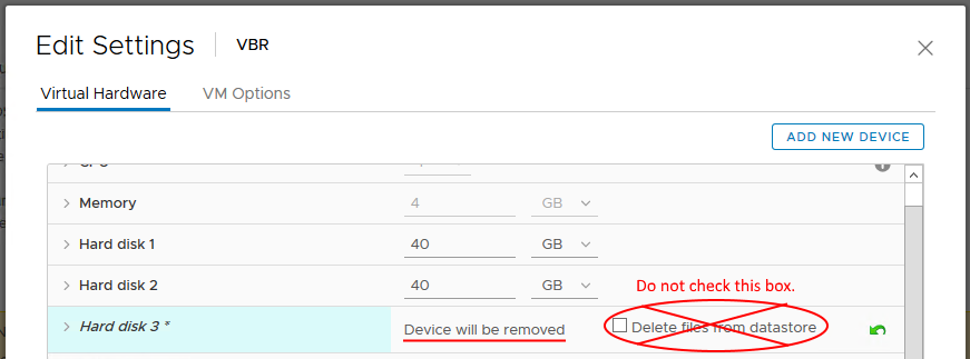 do not click delete