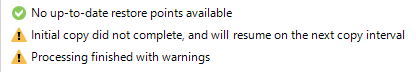 alternate possible out come where the source job doesn't create a new restore point