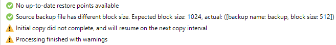 error is shown in screenshot of Veeam Backup & Replication gui