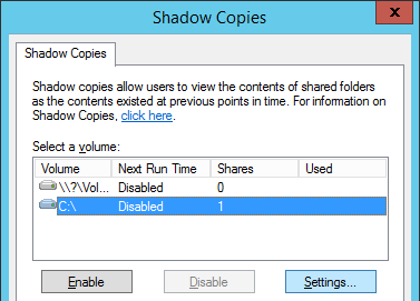 Shadow Copies