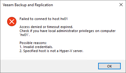 add server access is denied error