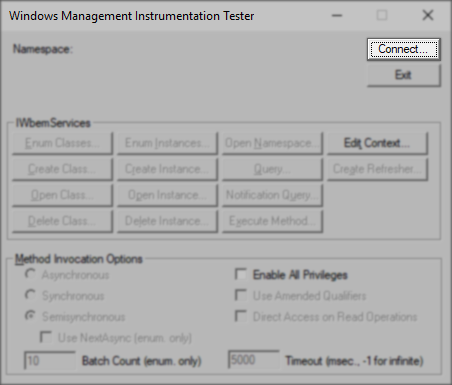 Connect WBEMTEST