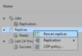 Rescan replicas