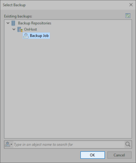 Select backups to map