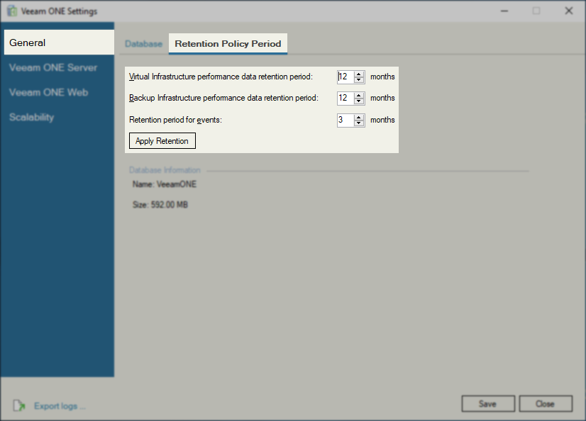 Veeam ONE Settings Utility