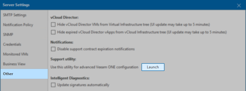 Launch Support Utility