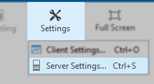 Open Server Settings