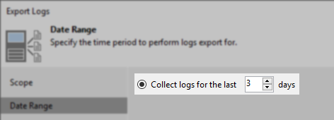 Log Date Range