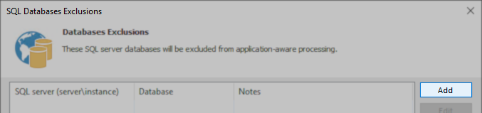 add exclusion