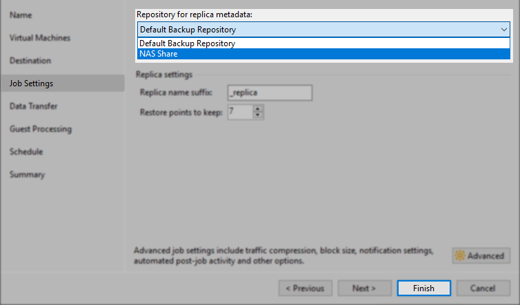 Select new repo for metadata