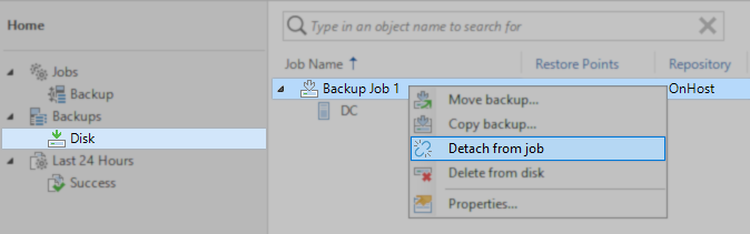 detach
