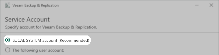 Service Account Settings