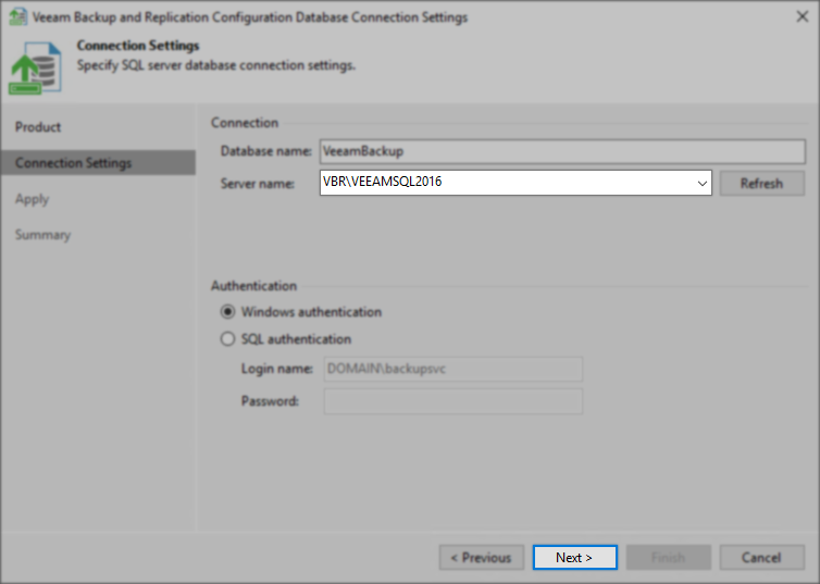 Screenshot of DB Config Tool