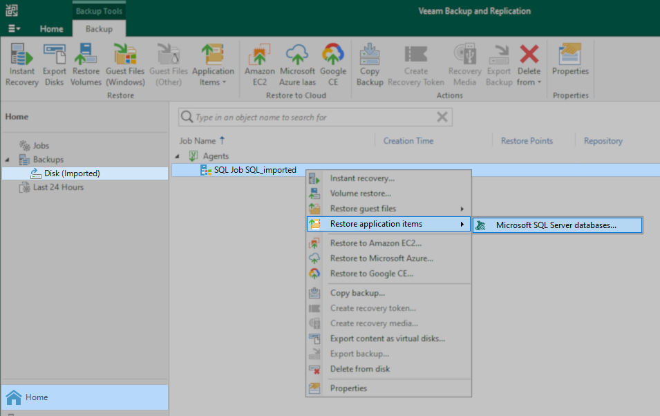 Import Restore