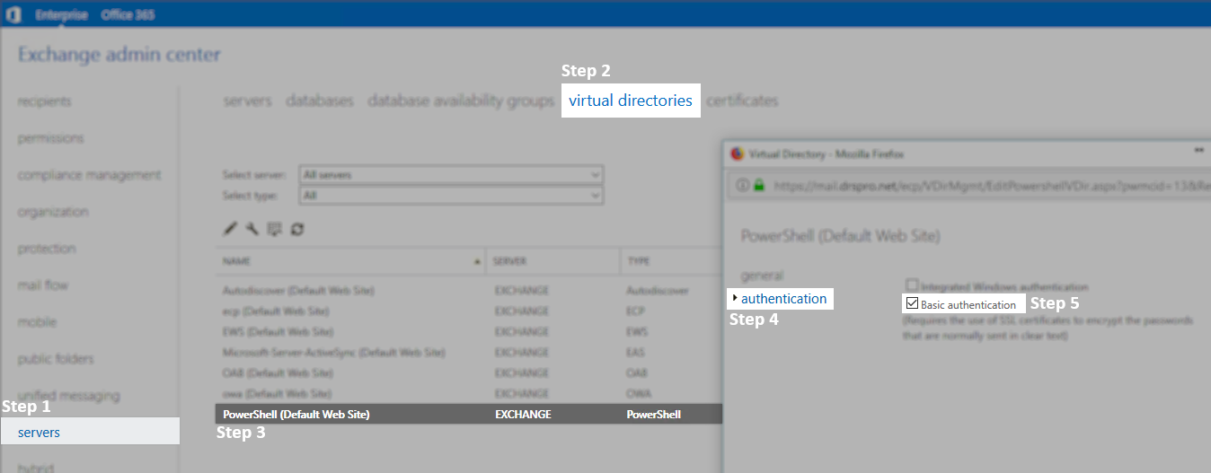 An image showing the steps above in the UI