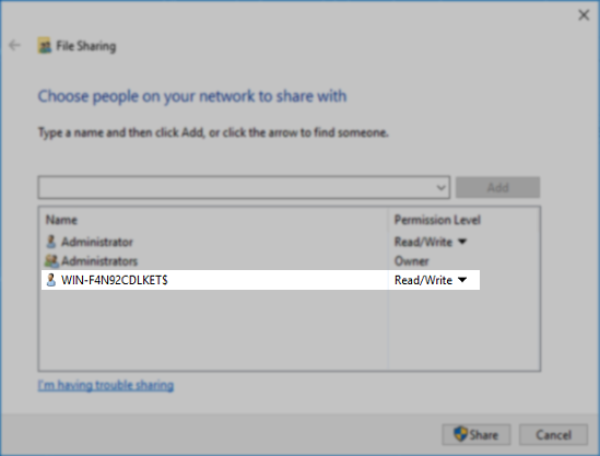 SMB Permissions Example