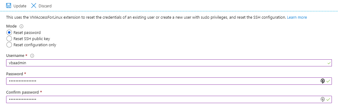 Reset Password Form