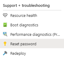 Reset Password Menu