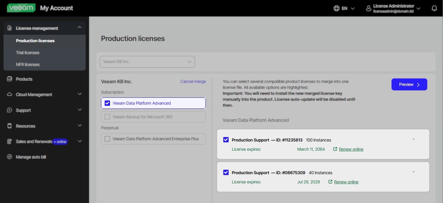Select Licenses