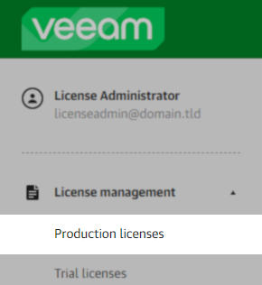 Production liceneses section