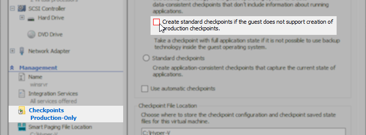 You must make sure failover to standard checkpoint is disabled or else the test is invalid.