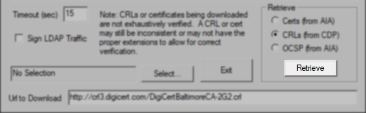 CRL Retrieve