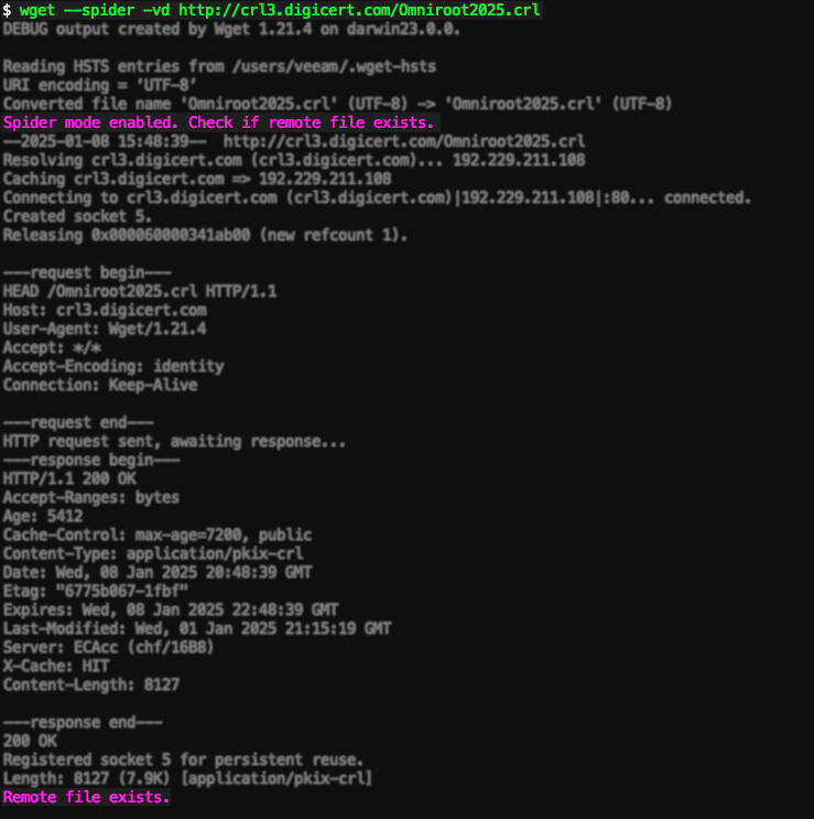 WGET SPIDER